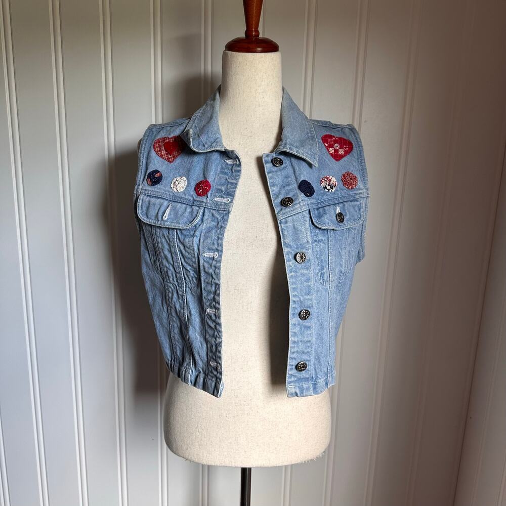 Vintage 90s Americana Denim Vest S